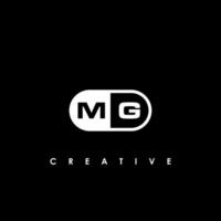 mg carta inicial logotipo Projeto modelo vetor ilustração