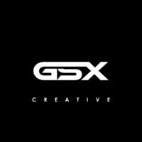 gsx carta inicial logotipo Projeto modelo vetor ilustração