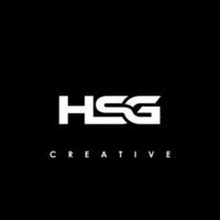 hsg carta inicial logotipo Projeto modelo vetor ilustração