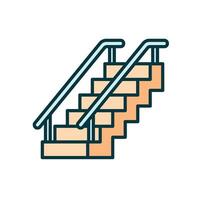 escadas ícone para ir acima entre pavimentos do uma construção vetor
