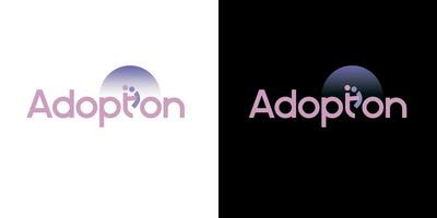 adoção agência logotipo vetor