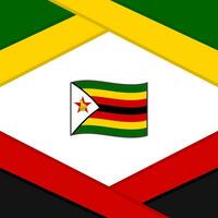 Zimbábue bandeira abstrato fundo Projeto modelo. Zimbábue independência dia bandeira social meios de comunicação publicar. Zimbábue modelo vetor