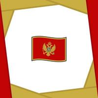 Montenegro bandeira abstrato fundo Projeto modelo. Montenegro independência dia bandeira social meios de comunicação publicar. Montenegro bandeira vetor