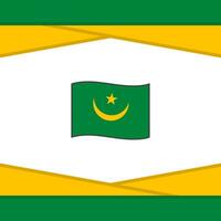 Mauritânia bandeira abstrato fundo Projeto modelo. Mauritânia independência dia bandeira social meios de comunicação publicar. vetor