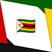 Zimbábue bandeira abstrato fundo Projeto modelo. Zimbábue independência dia bandeira social meios de comunicação publicar. Zimbábue independência dia vetor