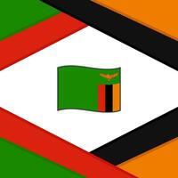 Zâmbia bandeira abstrato fundo Projeto modelo. Zâmbia independência dia bandeira social meios de comunicação publicar. Zâmbia modelo vetor