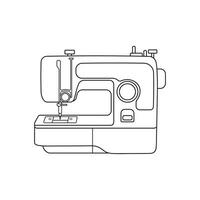 mão desenhado crianças desenhando desenho animado vetor ilustração de costura máquina isolado em branco fundo