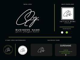 minimalista qy assinatura carta logotipo, único luxo qy logotipo ícone com o negócio branding vetor