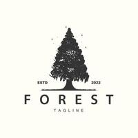 floresta logotipo, selva aventura simples Projeto vetor, ilustração modelo vetor