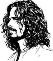 Chris Cornell, jardim sonoro, escravo de áudio ilustração vetor