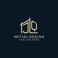 inicial jq logotipo, limpar \ limpo e moderno arquitetônico e construção logotipo Projeto vetor