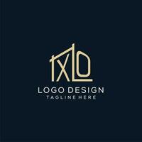 inicial xo logotipo, limpar \ limpo e moderno arquitetônico e construção logotipo Projeto vetor