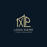 inicial xp logotipo, limpar \ limpo e moderno arquitetônico e construção logotipo Projeto vetor