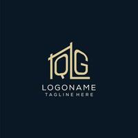 inicial qg logotipo, limpar \ limpo e moderno arquitetônico e construção logotipo Projeto vetor