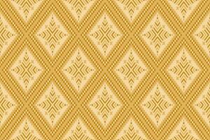 amarelo safras Cruz ponto tradicional étnico padronizar paisley flor ikat fundo abstrato asteca africano indonésio indiano desatado padronizar para tecido impressão pano vestir tapete cortinas e sarongue vetor