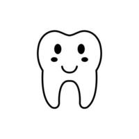 dente ícone vetor. dente fada ilustração placa. engraçado dente símbolo ou logotipo. vetor