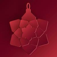 vetor vermelho Natal papel cortar 3d neve Floco pingente em bordeaux colori fundo. natal Projeto elementos para apresentação, bandeira, cobrir, rede, folheto, cartão, oferta, poster, deslizar e social meios de comunicação