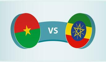 burkina faso versus Etiópia, equipe Esportes concorrência conceito. vetor
