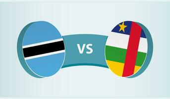 botsuana versus central africano república, equipe Esportes concorrência conceito. vetor
