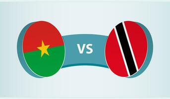 burkina faso versus trinidad e Tobago, equipe Esportes concorrência conceito. vetor