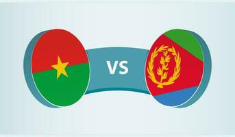 burkina faso versus eritreia, equipe Esportes concorrência conceito. vetor
