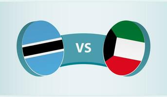 botsuana versus Kuwait, equipe Esportes concorrência conceito. vetor