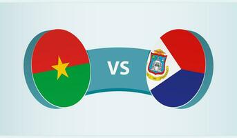 burkina faso versus sint maarten, equipe Esportes concorrência conceito. vetor