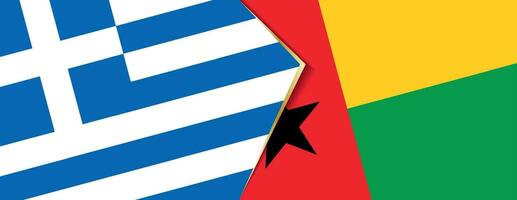 Grécia e Guiné-Bissau bandeiras, dois vetor bandeiras.