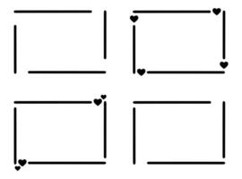 amor quadro, Armação em linha reta fronteira vetor
