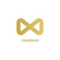 infinidade logotipo minimalista Projeto dentro ouro para companhia o negócio símbolo geometria conceito vetor