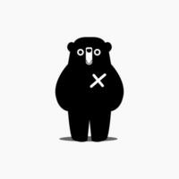 fofa Preto Urso arte ilustração vetor