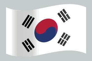 vetor imagem do a sul Coréia nacional bandeira