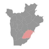 rutana província mapa, administrativo divisão do Burundi. vetor