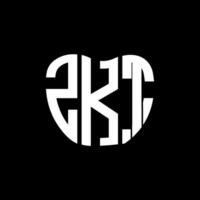 zkt carta logotipo criativo Projeto. zkt único Projeto. vetor