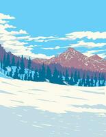 mt charleston nevada wpa montagem artística charleston dentro Primavera montanhas alcance nevada EUA wpa arte poster vetor