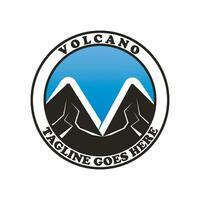 vulcão logotipo Projeto vetor