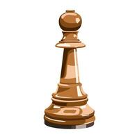 xadrez de madeira peça isolado em branco fundo vetor