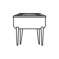 ícone isolado de equipamento de churrasco de forno vetor