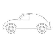 moderno carro minimalista linha ilustração. carro esboço vetor