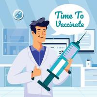 médico lembra a importância da vacinação vetor