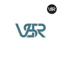 carta vsr monograma logotipo Projeto vetor