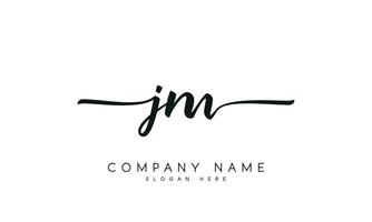 caligrafia carta jm logotipo Projeto. jm logotipo Projeto. j m. pró vetor