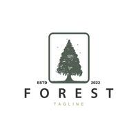 floresta logotipo, selva aventura simples Projeto vetor, ilustração modelo vetor