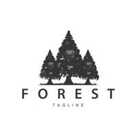 floresta logotipo, selva aventura simples Projeto vetor, ilustração modelo vetor