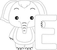 elefante remendado prática desenhar desenho animado rabisco kawaii animê coloração página fofa ilustração desenhando grampo arte personagem chibi mangá quadrinho vetor
