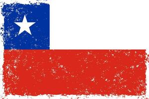 Chile bandeira grunge angustiado estilo vetor