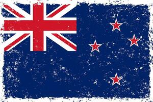Novo zelândia bandeira grunge angustiado estilo vetor