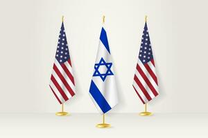 encontro conceito entre Israel e Unidos estados. vetor