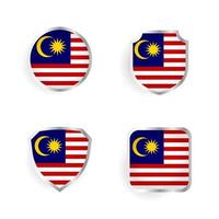coleção de emblemas e etiquetas da malásia vetor
