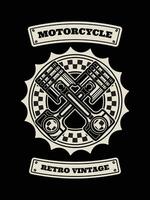 motocicleta camiseta projeto, motocicleta vintage gráficos vetor